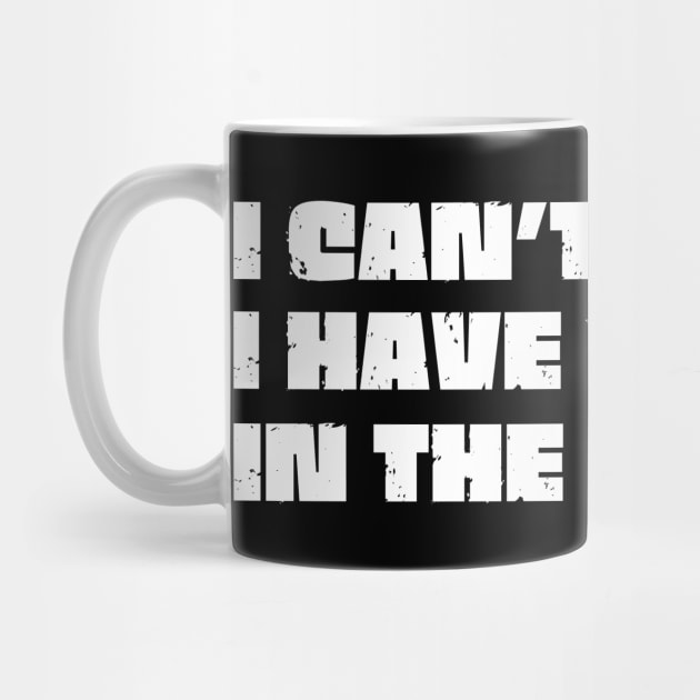I Can't I Have Plans In The Garage by Creatifly Graphic Tees